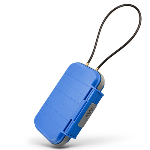 LM102003 4 Digit Combination Portable Storage Lock Box with Flexible Steel Cable Shackle