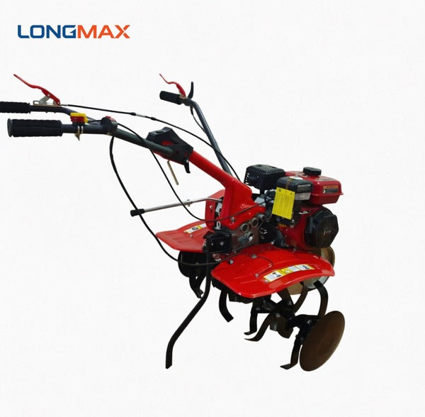 LM043650 163CC TILLER 163ccEngine:163cc 4 stroke Rated power:5.5HP Fuel tank:3.6L Transmission system:Belt+gear Tilling depth:150-260mm Tilling width:600-800mm Packing:83x38x75cm 1PC N.W. G.W.:60 65kgs 20'FCL:75PCS