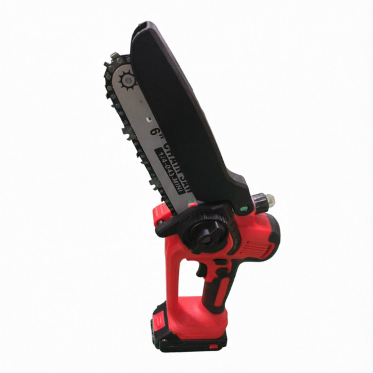 LM043746 MINI LITHIUM PRUNER SAW 6" 21V 2X2AH BATTERY POWER :500W BRUSHLESS MOTOR CHARGER:2.0A GUIDE BAR :1 4 PITCH 6 INCH SAW CHAIN :1 4 PITCH 0.043" GAUGE 36LINKS Lubricantion:Semi-Auto With Brake N.W.:1.58KGS (CHAINSAW+1PC BATTERY) PACKING:BLOW C