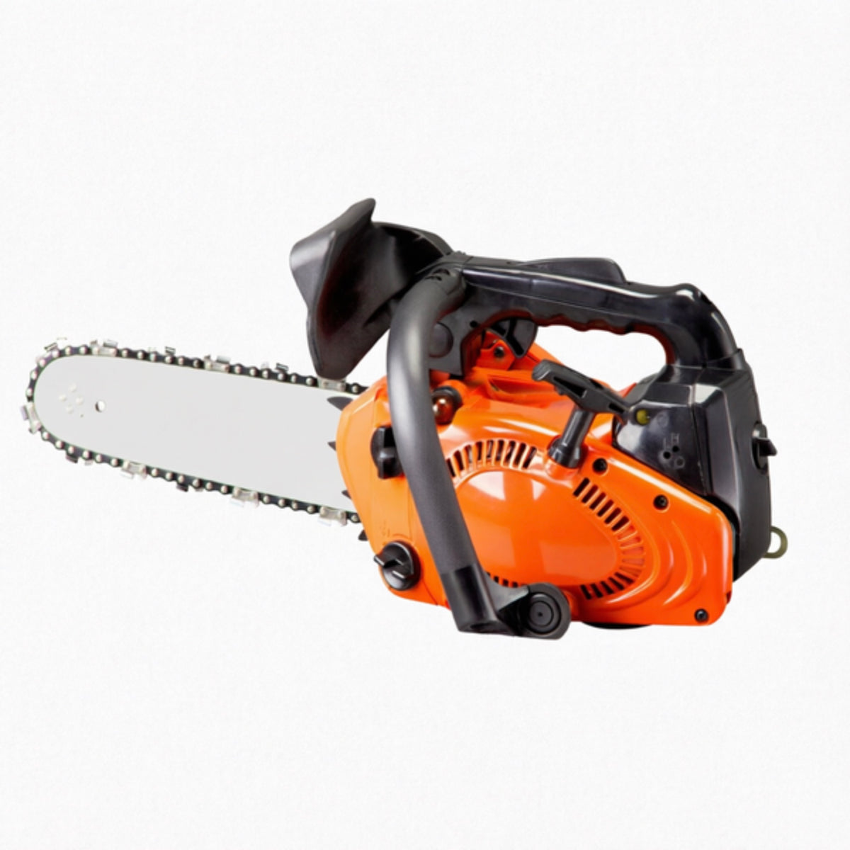 LM044501 25.4CC GASOLINE CHAIN SAW Engine Bore: 25.4cc 34mm*28mm Power: 0.9kw 1.2HP Fuel consumption: 560g kwh Spur Sprocket: Spur 6 teeth Bar & chain: 3 8"x 0.050"(40links=10") N.W. G.W:3.5 5.3kgs 20'FCL:1200PCS CHINA CARB CHAIN BAR