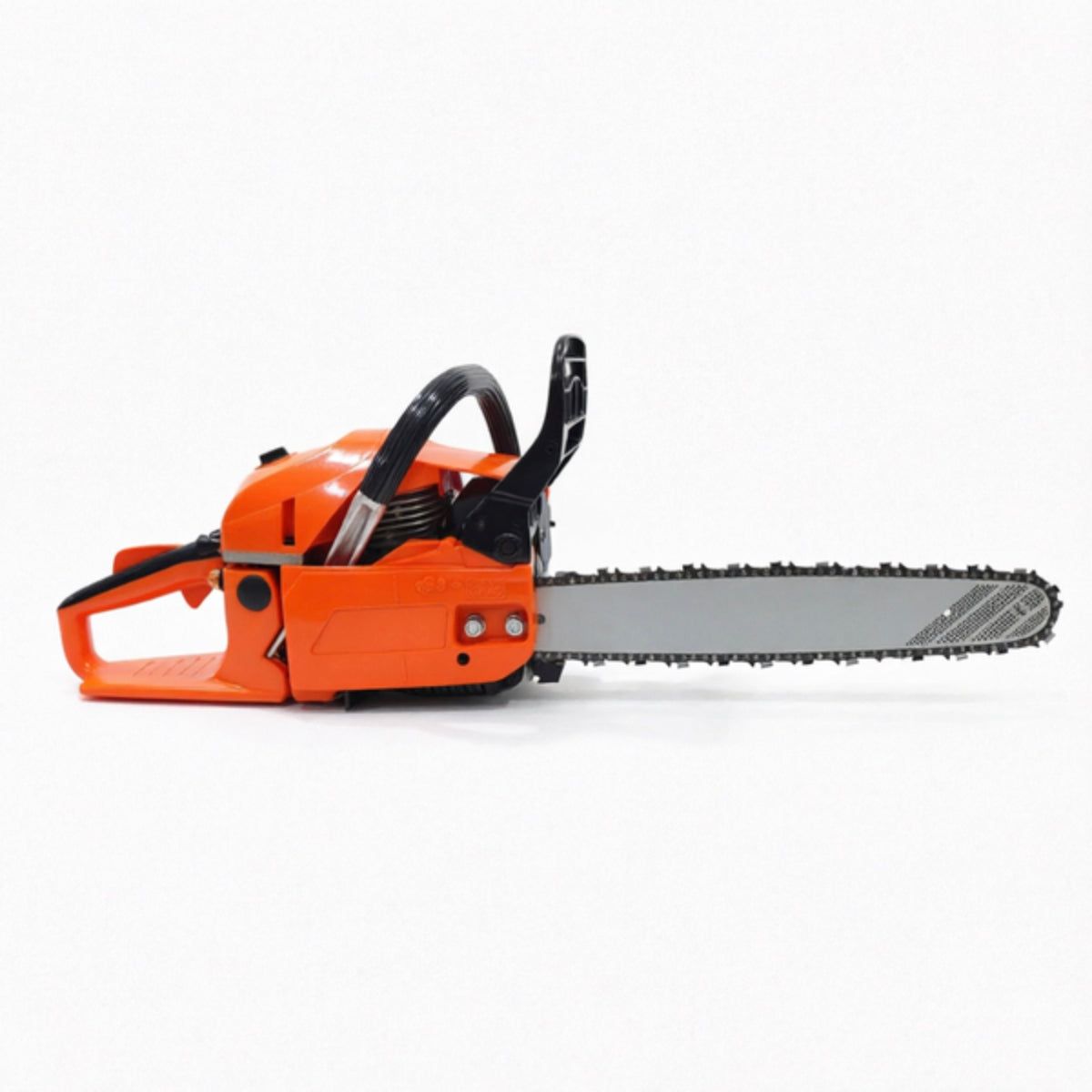 LM044503 55CC CHAIN SAW Engine Bore: 55cc 45.2mm*34mm Power: 2.5kw 3.4HP Fuel consumption: 560g kwh Rim Sprocket: 7 teeth x 0.325" Bar & chain: 0.325"x 0.058"(76links=20") N.W. G.W:7.5 8.5kgs 20'FCL:462PCS WALBRO CARB OREGON CHAIN BAR