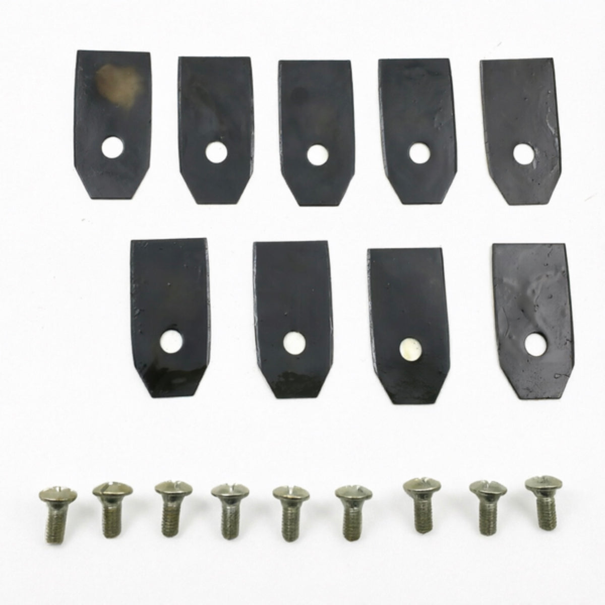 LM045352 ROBOTIC MOWER BLADE 9PCS SET WITHOUT DISPENSER AND IN PLASTIC BOX LENGTH:3.55MM MIDDLE HOLE:5MM THICKNESS:0.6MM 9PCS SET FIT FOR:HUSQ. REF.NO.:5051278-01 5051278-02 5351387-01 5351387-02 5351387-03 5351388-01 5351388-02 5051278-01 5051278-0
