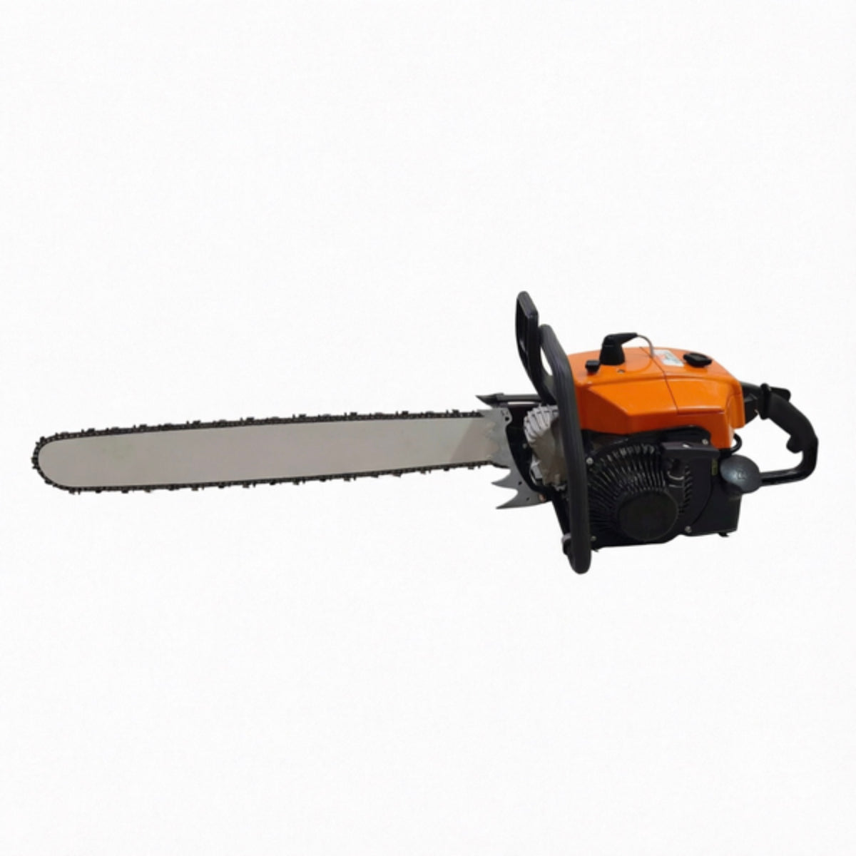 LM045721 106CC GASOLINE CHAIN SAW Engine Bore: 106cc 58mm*40mm Power:4.8kw 6.5HP Rim Sprocket: 7 teeth x 0.404" Chain:0.404"*0.063" Bar:30" carbided N.W. G.W:15.5 16.8kgs 20'FCL:370PCS STIHL MS070