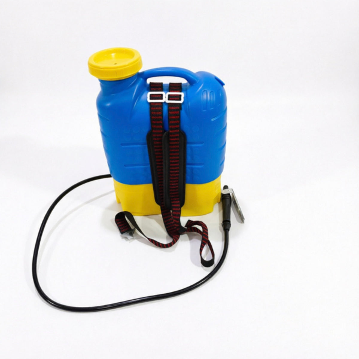 LM045727 BATTERY LIQUID SPRAYER BLUE YELLOW Capacity: 16L Gross Weight: 6.5kgs Battery: 12V 8AH Pressure: 0.15-0.5Mpa Packing: 38x19.5x54cm 1pc