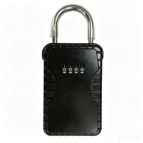 LM102001 4 Digit Combination Key Storage Lock Box with Retractable U-Shackle Hook