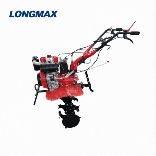LM043649 296CC DIESEL ENGINE TILLER Engine:KMD178F 296cc Rated power:4.0kw 5.0HP Speeds:2Fwd+1Rev Tilling depth:12-36cm Tilling width:80-110cm Packing:103.5x56x86cm 1PC N.W. G.W.:115 120kgs 20'FCL:56PCS