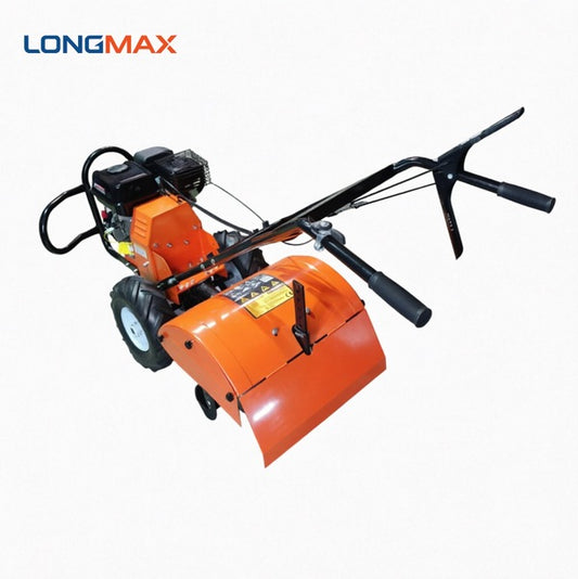 LM043653 208CC ENGINE TILLER Max output:7.0HP 3600rpm Engine type:OHV 4-stroke Displacement:208CC Tilling width:500MM Tilling depth:100-200MM Gear shifting:-1 0 1 Fuel Volume:3.6L Oil Capacity:0.6L Fuel type:Unleaded Gasoline Strat mode:Recoil start
