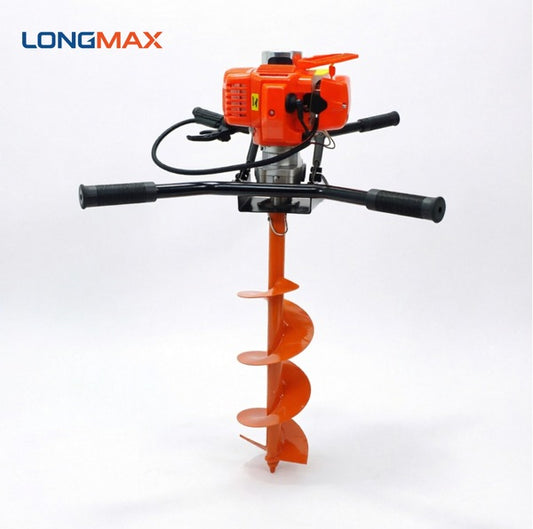 LM043655 51.7CC ENGINE GROUND AUGER DRILL Engine:51.7cc Power:1.4kw Fuel tank capacity:1.2L Rotation speed:0-250RPM N.W. G.W.:16 17.5kgs Packing:62x46x31cm Engine