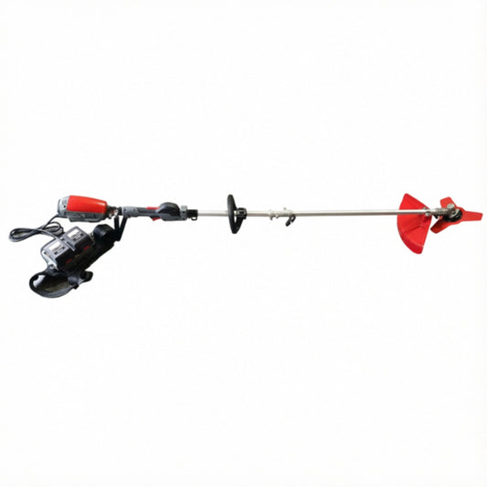 LM043713 LITHIUM MULTI-TOOL 5 IN 1 Backpack style WTIHOUT PRUNING HEAD Battery:2pcs 18V 5AH Charger:1pc VOLTAGE:18V POWER:1500W BRUSHLESS MOTOR TUBECOLOR: BLACK ANODIZED OR NORMAL SLIVER Main tube:800 mm x 26mm x 1 5 mm thickness-3pcs bearing Main I