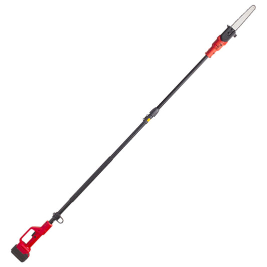 LM043722 LITHIUM POLE PRUNER 18V 180-270CM VOLTAGE:18V POWER:600W BRUSHLESS MOTOR BATTERY:18V 4.0AH (2PCS) CHARGER:2.0A（1PC) PIPE SIZE:φ25 φ28MM PIPE LENGTH:180-270CM N.W:2.90KGS(PRUNER+1 BATTERY) MEAS:182X13X15CM WITHOUT BATTERY AND CHARGER