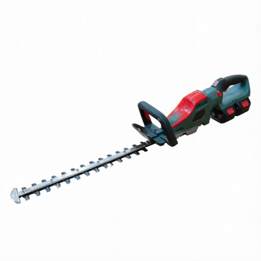 LM043745 LITHIUM HEDGE TRIMMER VOLTAGE:36V DC POWER:1200W BRUSHLESS MOTOR BATTERY: 4.0AH (2PCS) charge:21V 2.0A CHARGING TIME:120 MINspeed：1500 1900 2200spm BLADE LENGTH:24 INCH (61CM) MAX CUTTING:2.5CM N.W:5.1KGS (BLOWER+2 BATTERY) G.W: 5.5KGS MEAS