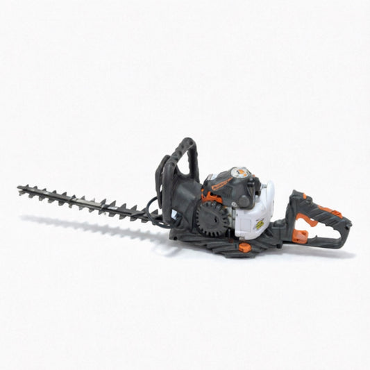 LM044433 25.4CC HEDGE TRIMMER Engine:25.4cc Power:0.75kw 7500r min Blade length:600mm Teeth distance:28mm Packing:116x20x28cm 1PC N.W. G.W.:7.0 8.5kgs 20'FCL:450PCS