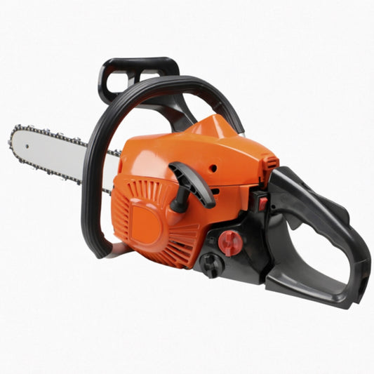 LM044499 31.8CC GASOLINE CHAIN SAW Engine:31.8cc Power:1.2kw Idling speed: 2800r min Fuel tank:270ml Oil tank:200ml Max cutting diameter:350mm Net weight:4.5kgs CHINA WALBRO 14"CHINA CHAIN CHINA BAR