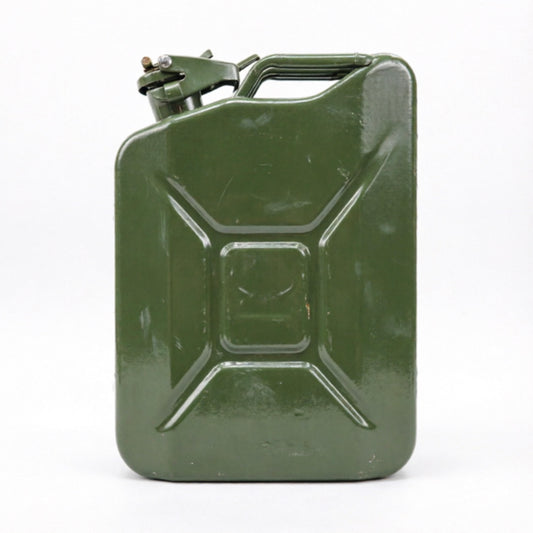 LM044521 METAL FUEL TANK CAPACITY:5 L MATERIAL:ROBUST COLD ROLLED STEEL	 COLOUR:GREEN	 BODY THICKNESS:0.8MM	 N.W. PC:1.5~1.6KGS	 PACKING STYLE: 5PCS BROWN MASTER CARTON	 CARTON MEASURMENT:61X24X32CM	 G.W.:8.5KGS	 QTY 20’CONTAINER:3100PCS	 QTY 40’CON