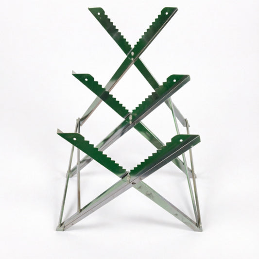 LM044559 LOG HOLDER Capacity:150kgs Net weight:7kgs Open size:79.5×81×80cm Material:Carbon steel Q195 plated zinc Master ctn:102*17*4cm 1PC