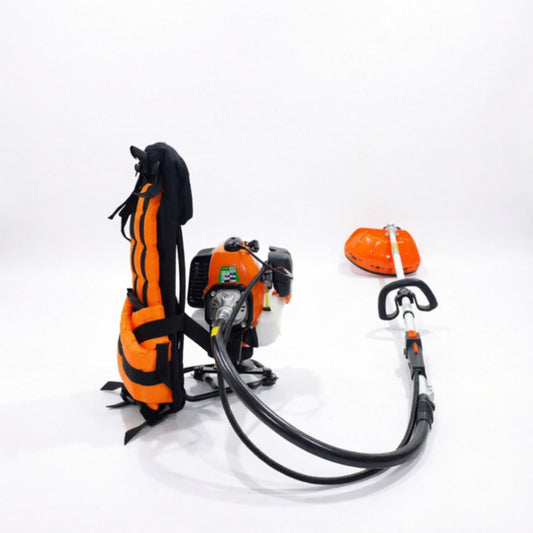LM109203 42.7CC BACKPACK BRUSH CUTTER 1 SHAFT Engine:42.7cc Power:1.25kw 1.8HP Shaft Ф:26mm N.W. G.W:12 13.5kgs Packing:37x28x60cm 1Engine 167x12x10cm 1Machinery 20'FCL:350PCS BF043BK BACKPACK BRUSH CUTTER