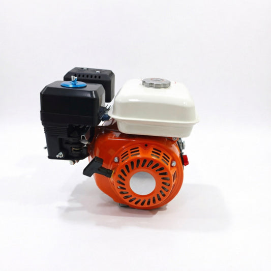 LM044578 6.5HP GASOLINE ENGINE Engine type: 4 stroke OHV Displacement:196cc(68x54mm) Max output:6.5HP 4000RPM Fuel tank capacity:3.6L Starting system:Recoil starting Fuel consumption:340g kw.h Oil capacity:0.6L Dry weight:15kg Dimension:38x32x35.5cm