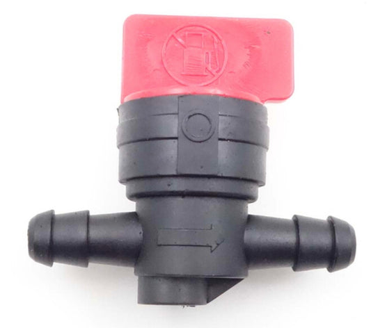 LM045039 FUEL TANK COCK PLASTIC CONNECTION SIZE:8MM Traight Plastic ON OFF Inline Fuel Tap 1 4" Inlet Outlet Suitable for 6-8mm hose Replaces Brigss & Stratton 494768 Replaces (OEM): BRIGGS & STRATTON 494768 697947 698183 JOHN DEERE AM107340 AM36141