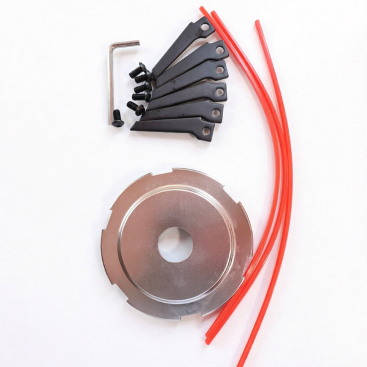 LM045385 METAL TRIMMER HEAD Used for mowing and tilling Mounting Hole:1"(25.5mm) Packed with box+color sticker